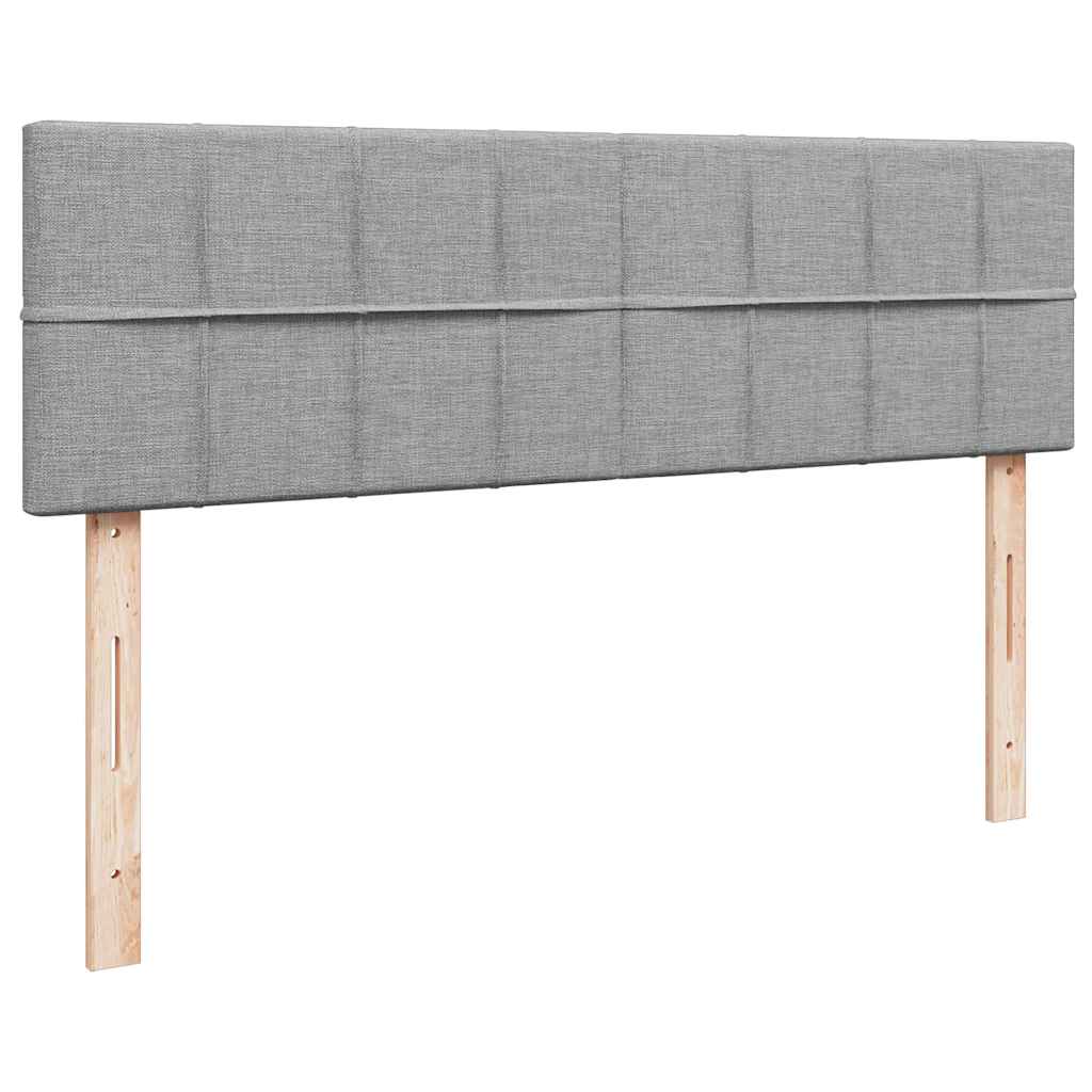 Ottoman-Bett mit Matratze Hellgrau 140x190 cm Stoff