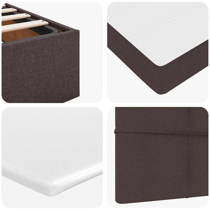Ottoman-Bett mit Matratze Dunkelbraun 140x200 cm Stoff