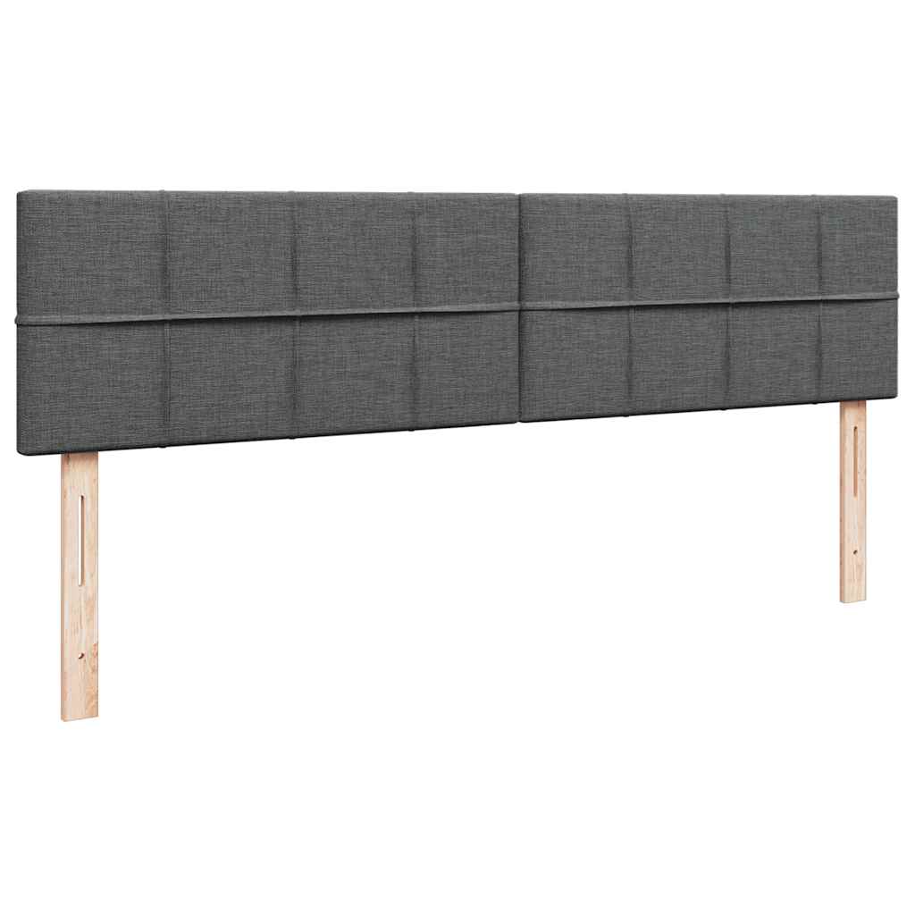 Ottoman-Bett mit Matratze Dunkelgrau 160x200 cm Stoff