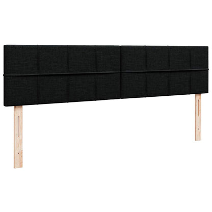 Ottoman-Bett mit Matratze Schwarz 180x200 cm Stoff