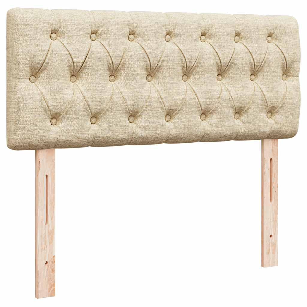 Ottoman-Bett mit Matratze Creme 120x200 cm Stoff
