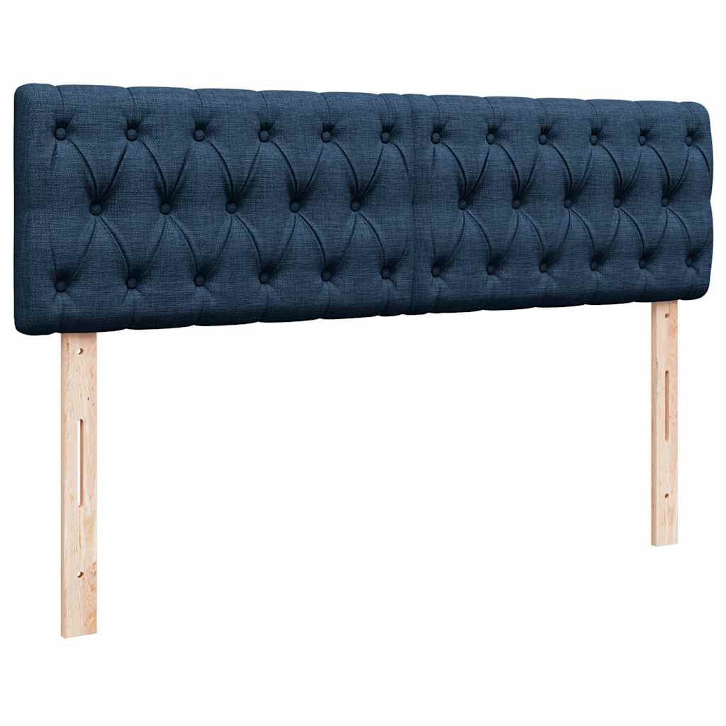 Ottoman-Bett mit Matratze Blau 140x190 cm Stoff