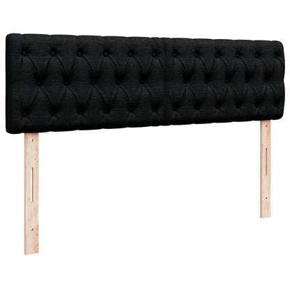 Ottoman-Bett mit Matratze Schwarz 140x200 cm Stoff