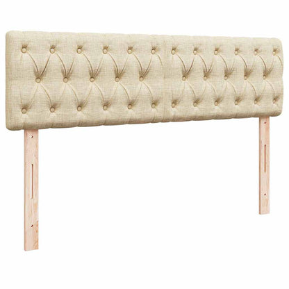 Ottoman-Bett mit Matratze Creme 140x200 cm Stoff