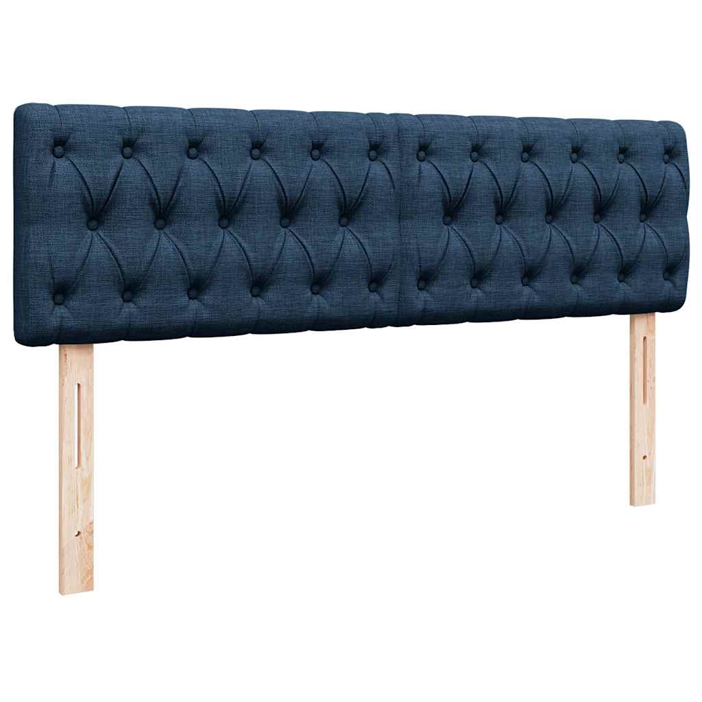Ottoman-Bett mit Matratze Blau 140x200 cm Stoff