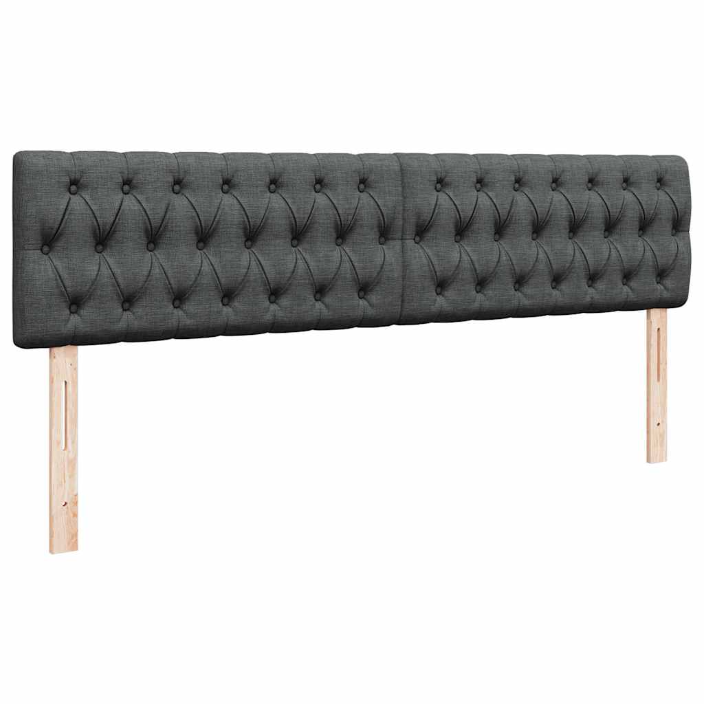 Ottoman-Bett mit Matratze Dunkelgrau 160x200 cm Stoff