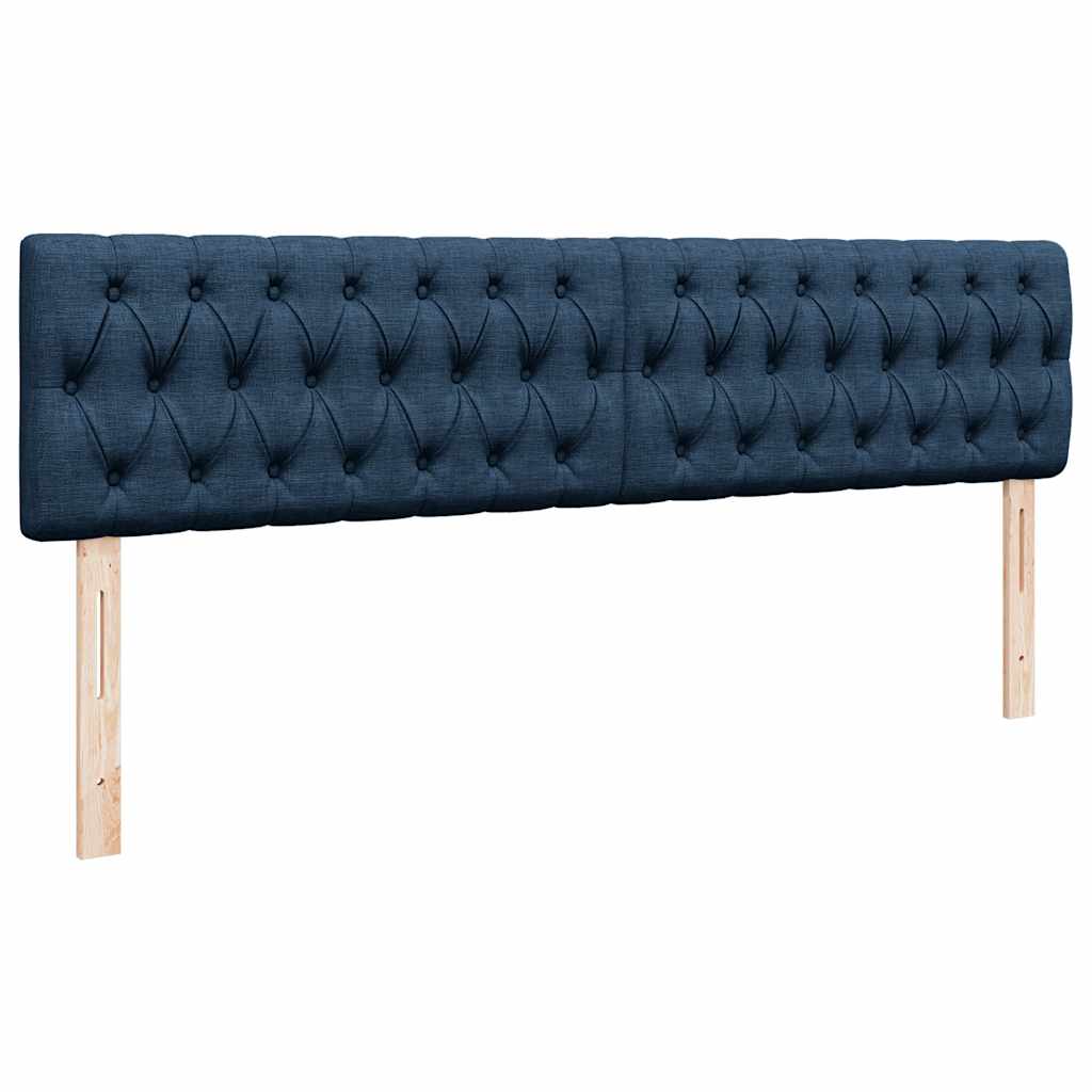 Ottoman-Bett mit Matratze Blau 200x200 cm Stoff