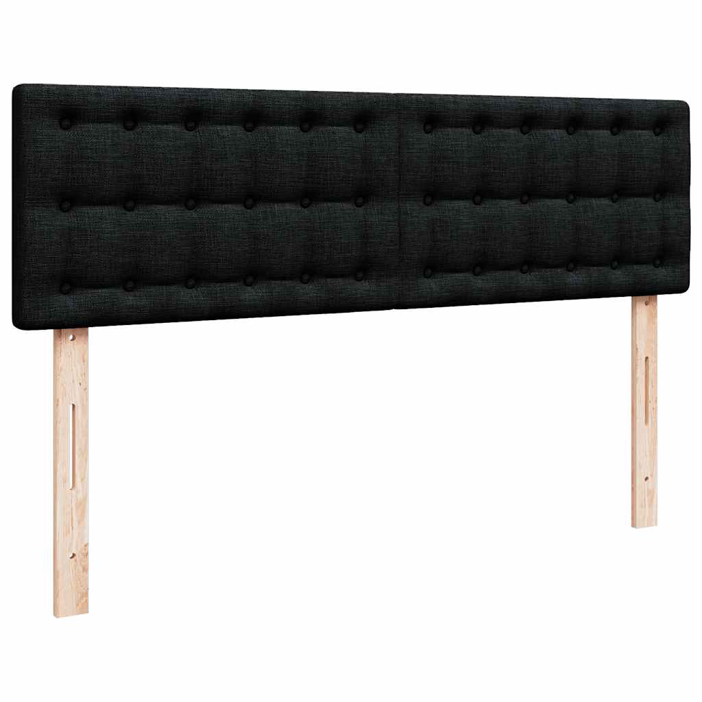 Ottoman-Bett mit Matratze Schwarz 140x200 cm Stoff