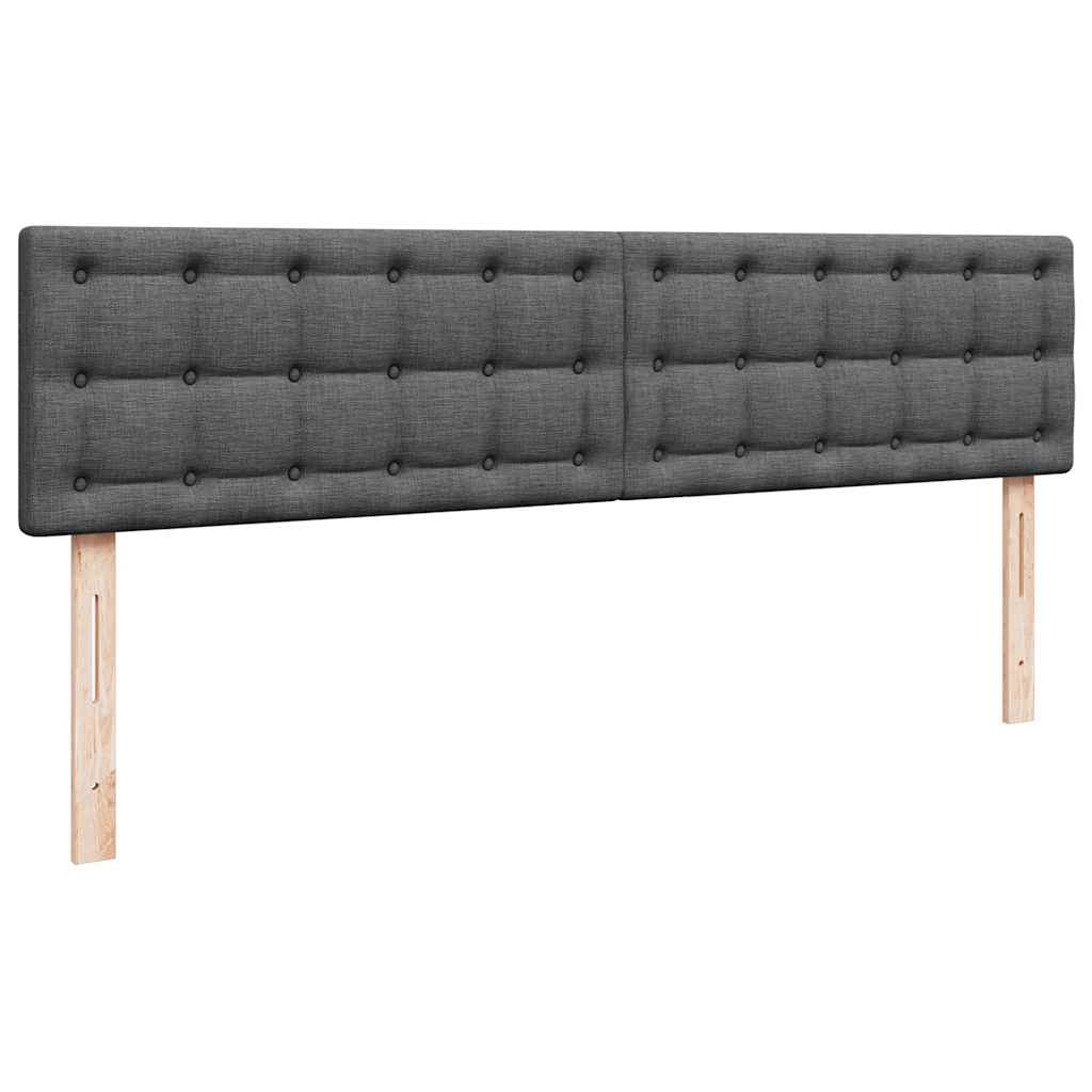 Ottoman-Bett mit Matratze Dunkelgrau 160x200 cm Stoff