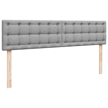 Ottoman-Bett mit Matratze Hellgrau 200x200 cm Stoff