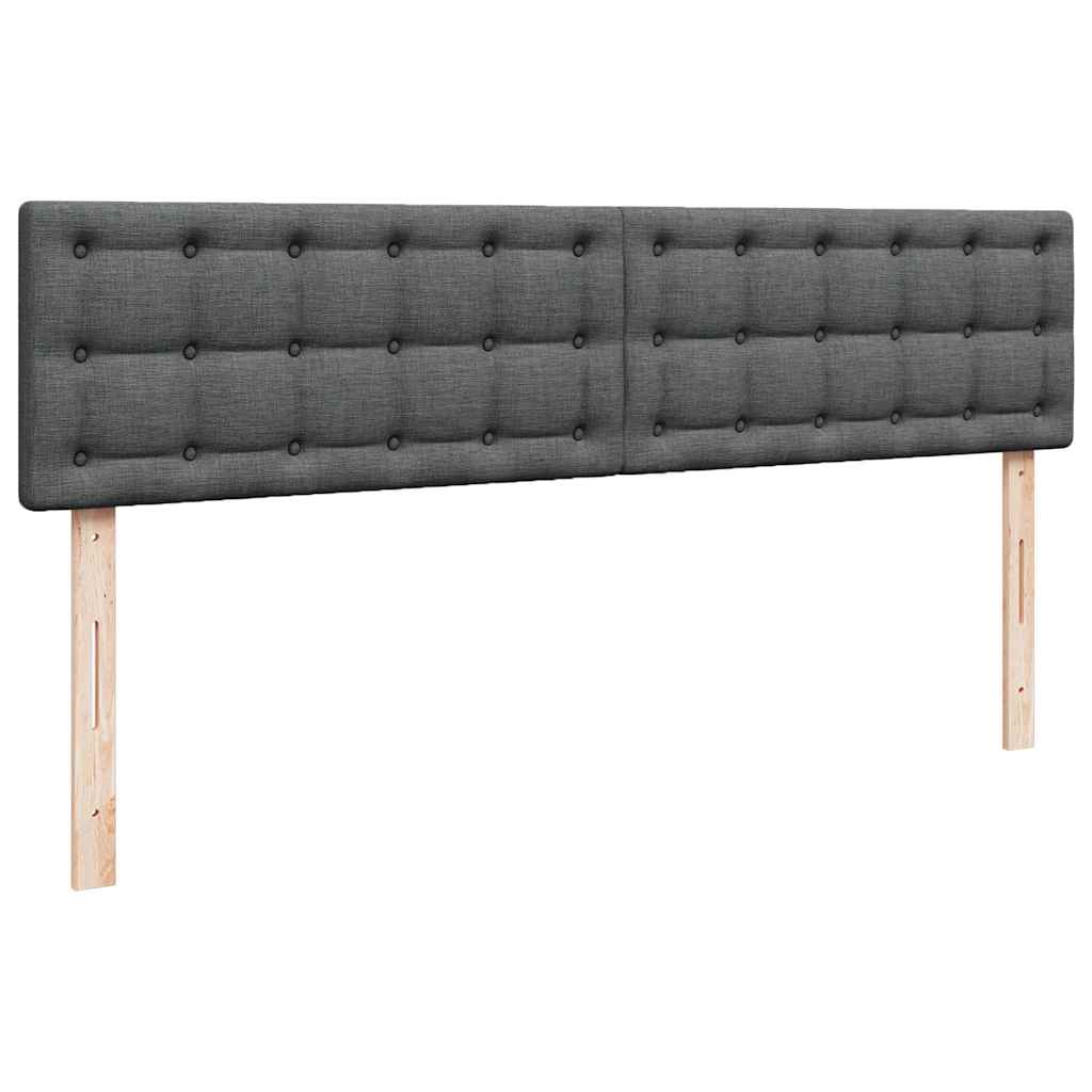 Ottoman-Bett mit Matratze Dunkelgrau 200x200 cm Stoff