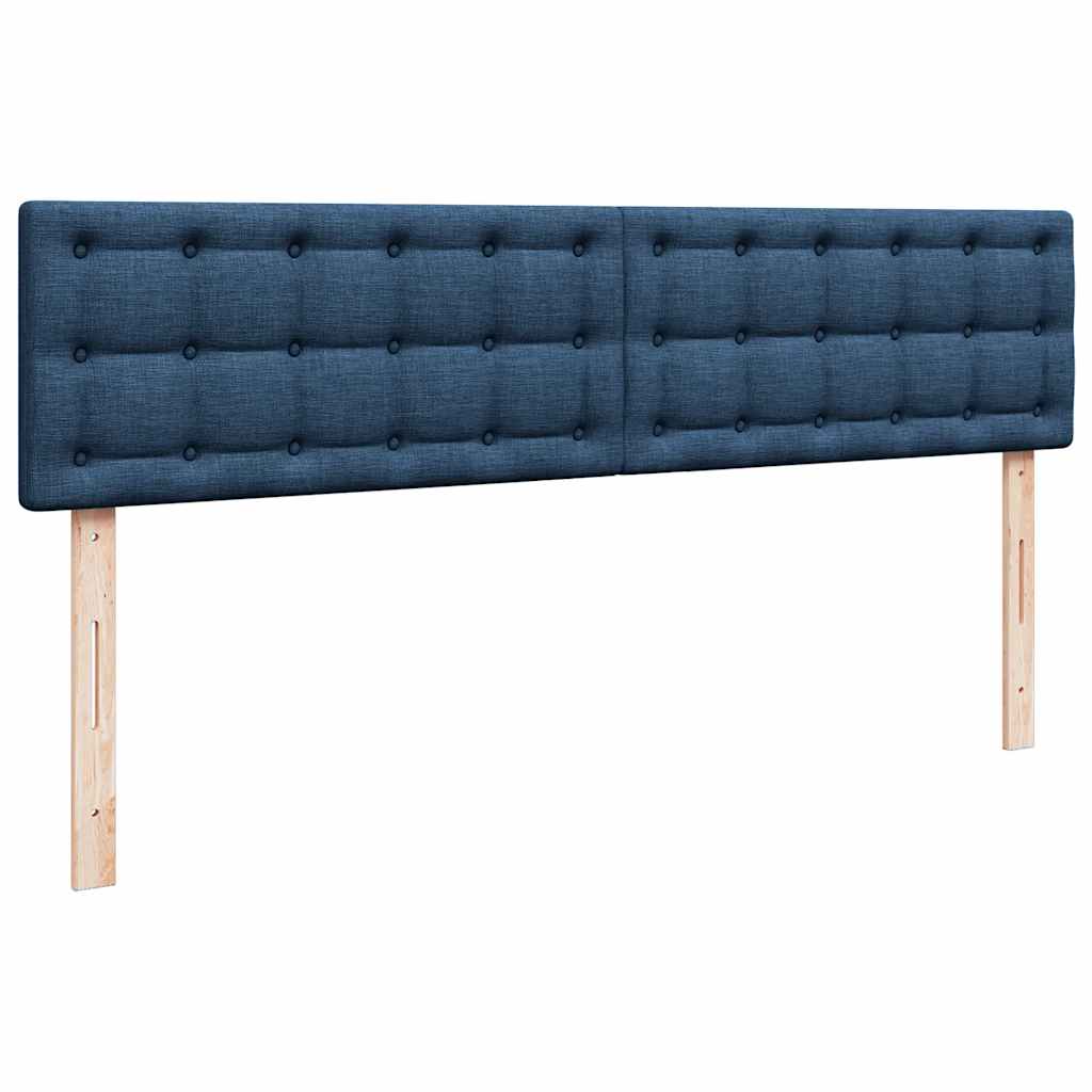 Ottoman-Bett mit Matratze Blau 200x200 cm Stoff