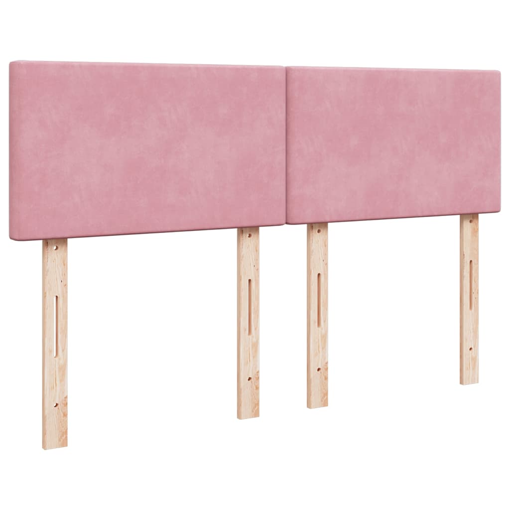 Ottoman-Bett mit Matratze Rosa 140x190 cm Samt