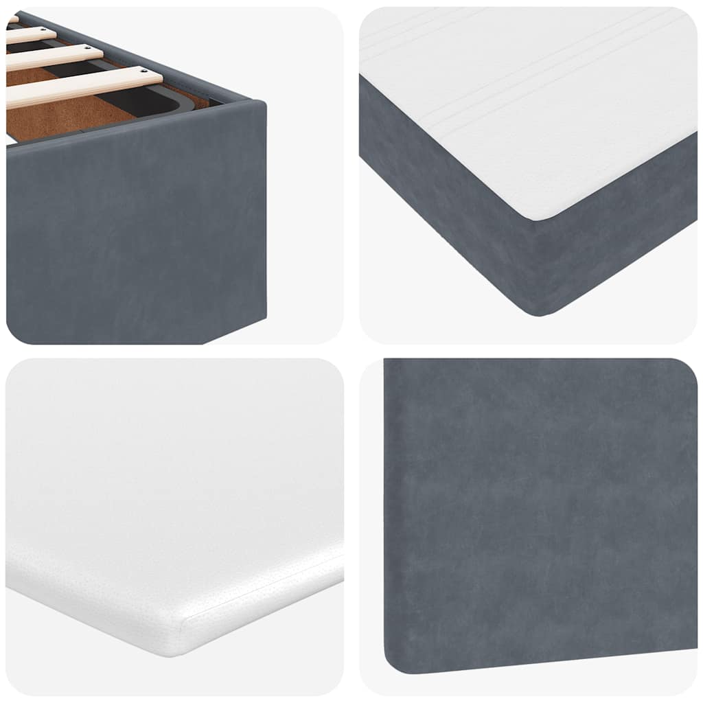 Ottoman-Bett mit Matratze Dunkelgrau 140x200 cm Samt