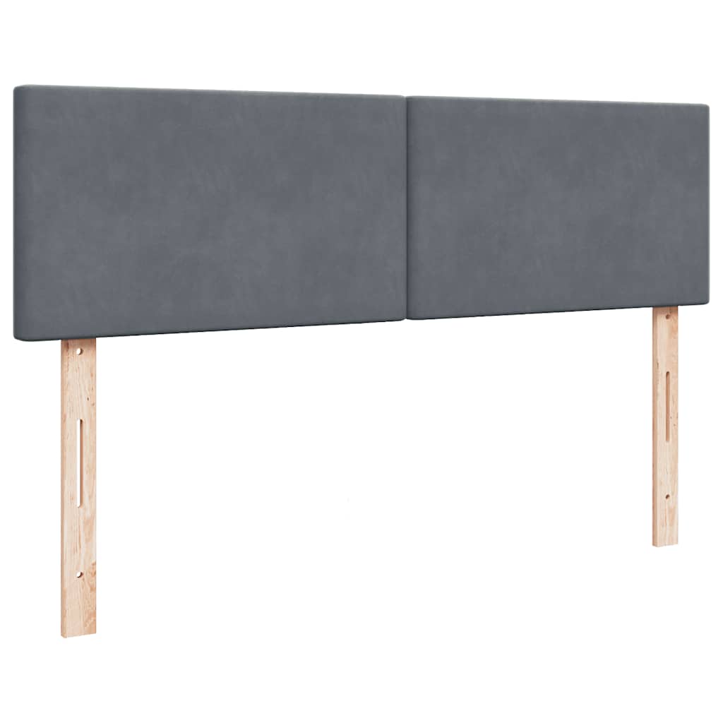 Ottoman-Bett mit Matratze Dunkelgrau 140x200 cm Samt