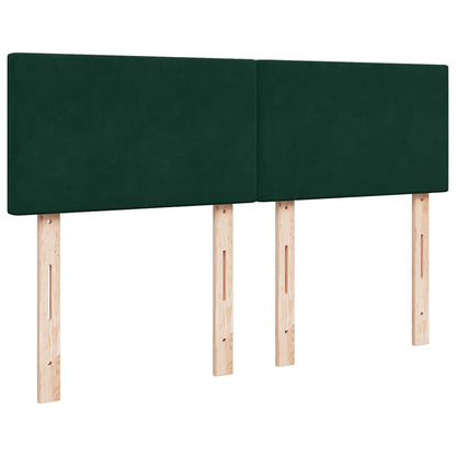 Ottoman-Bett mit Matratze Dunkelgrün 140x200 cm Samt