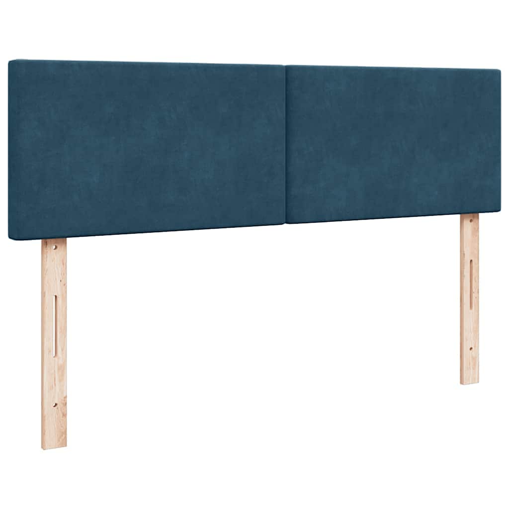 Ottoman-Bett mit Matratze Dunkelblau 140x200 cm Samt