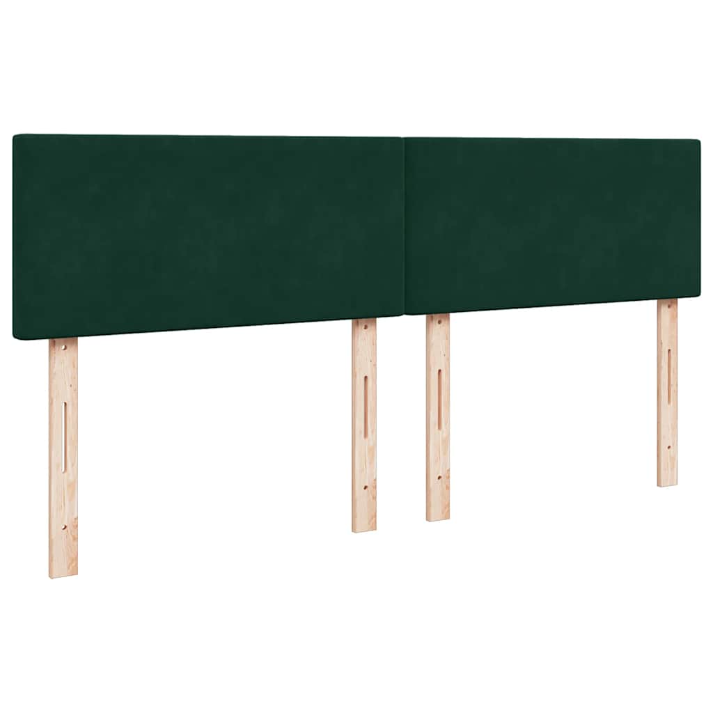 Ottoman-Bett mit Matratze Dunkelgrün 180x200 cm Samt