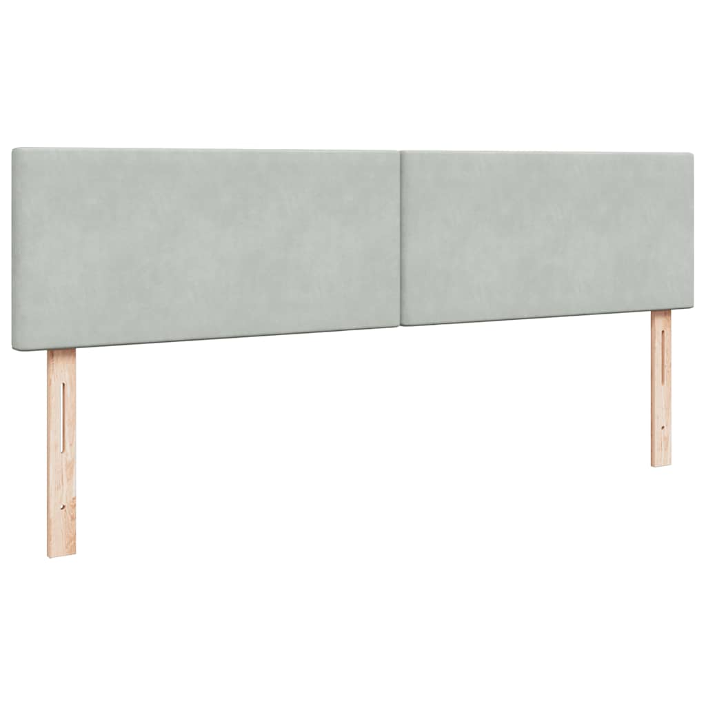 Ottoman-Bett mit Matratze Hellgrau 200x200 cm Samt