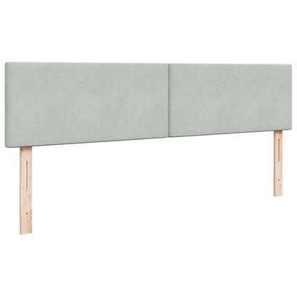 Ottoman-Bett mit Matratze Hellgrau 200x200 cm Samt