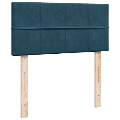 Ottoman-Bett mit Matratze Dunkelblau 90x190 cm Samt