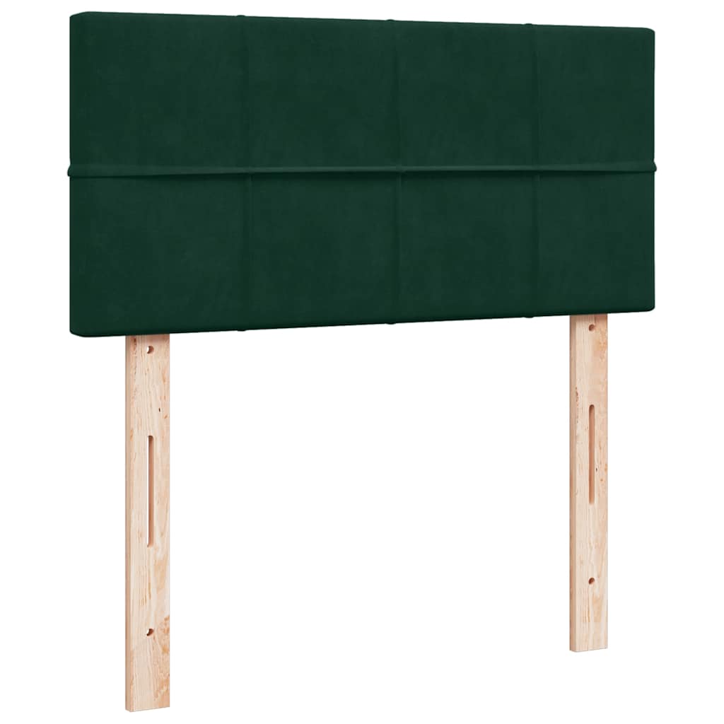 Ottoman-Bett mit Matratze Dunkelgrün 100x200 cm Samt