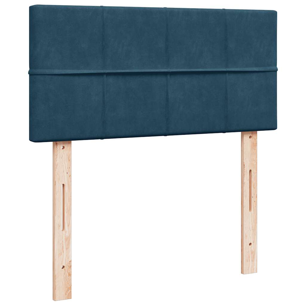 Ottoman-Bett mit Matratze Dunkelblau 100x200 cm Samt
