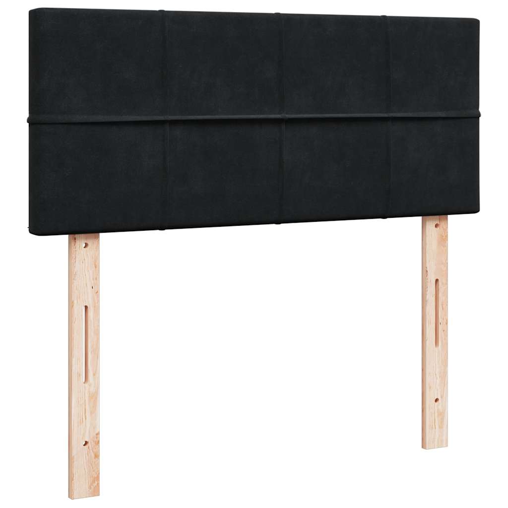 Ottoman-Bett mit Matratze Schwarz 120x200 cm Samt