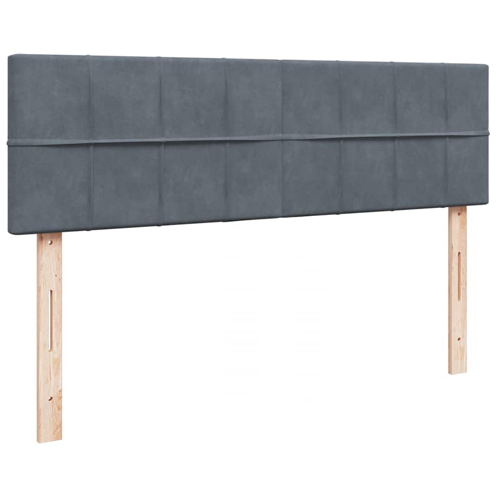 Ottoman-Bett mit Matratze Dunkelgrau 140x200 cm Samt