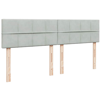 Ottoman-Bett mit Matratze Hellgrau 180x200 cm Samt