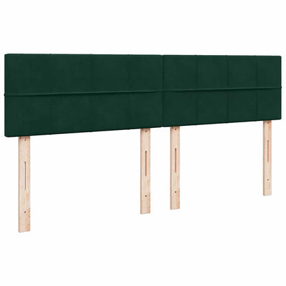 Ottoman-Bett mit Matratze Dunkelgrün 180x200 cm Samt