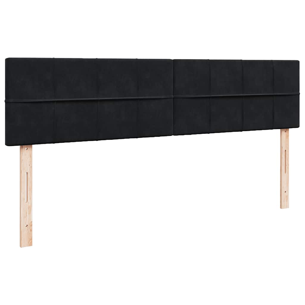Ottoman-Bett mit Matratze Schwarz 200x200 cm Samt