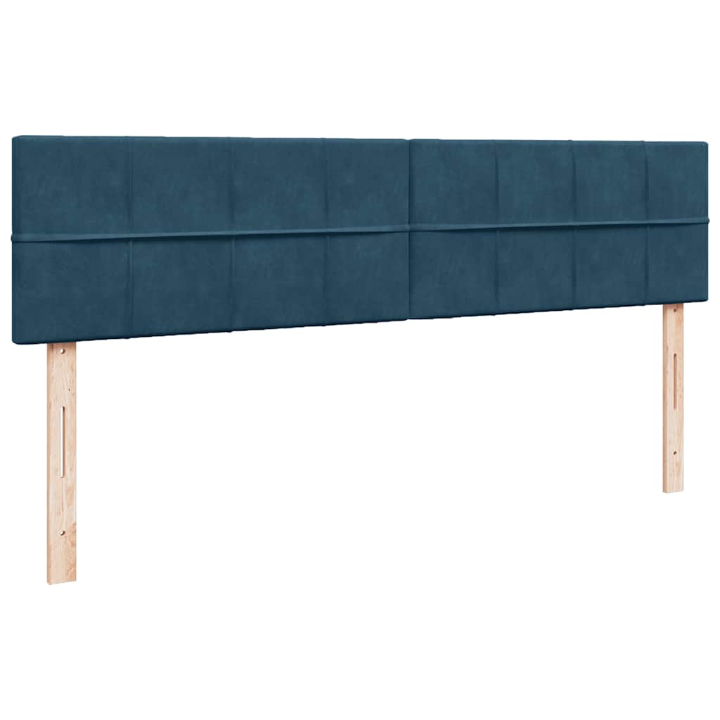 Ottoman-Bett mit Matratze Dunkelblau 200x200 cm Samt