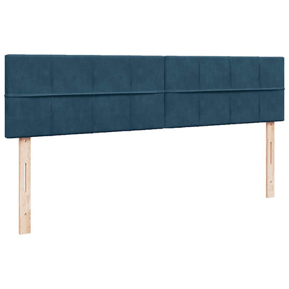 Ottoman-Bett mit Matratze Dunkelblau 200x200 cm Samt