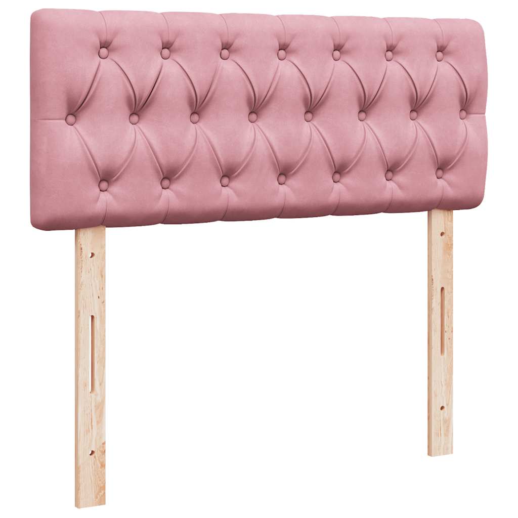 Ottoman-Bett mit Matratze Rosa 120x200 cm Samt