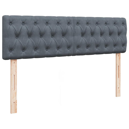 Ottoman-Bett mit Matratze Dunkelgrau 140x200 cm Samt