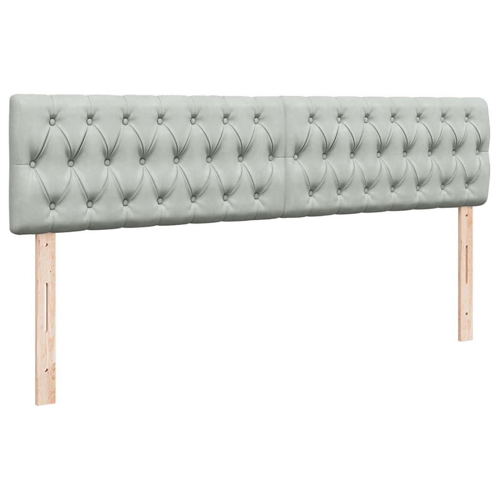 Ottoman-Bett mit Matratze Hellgrau 160x200 cm Samt