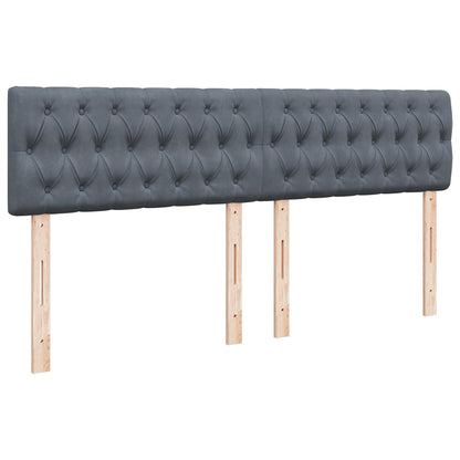 Ottoman-Bett mit Matratze Dunkelgrau 160x200 cm Samt