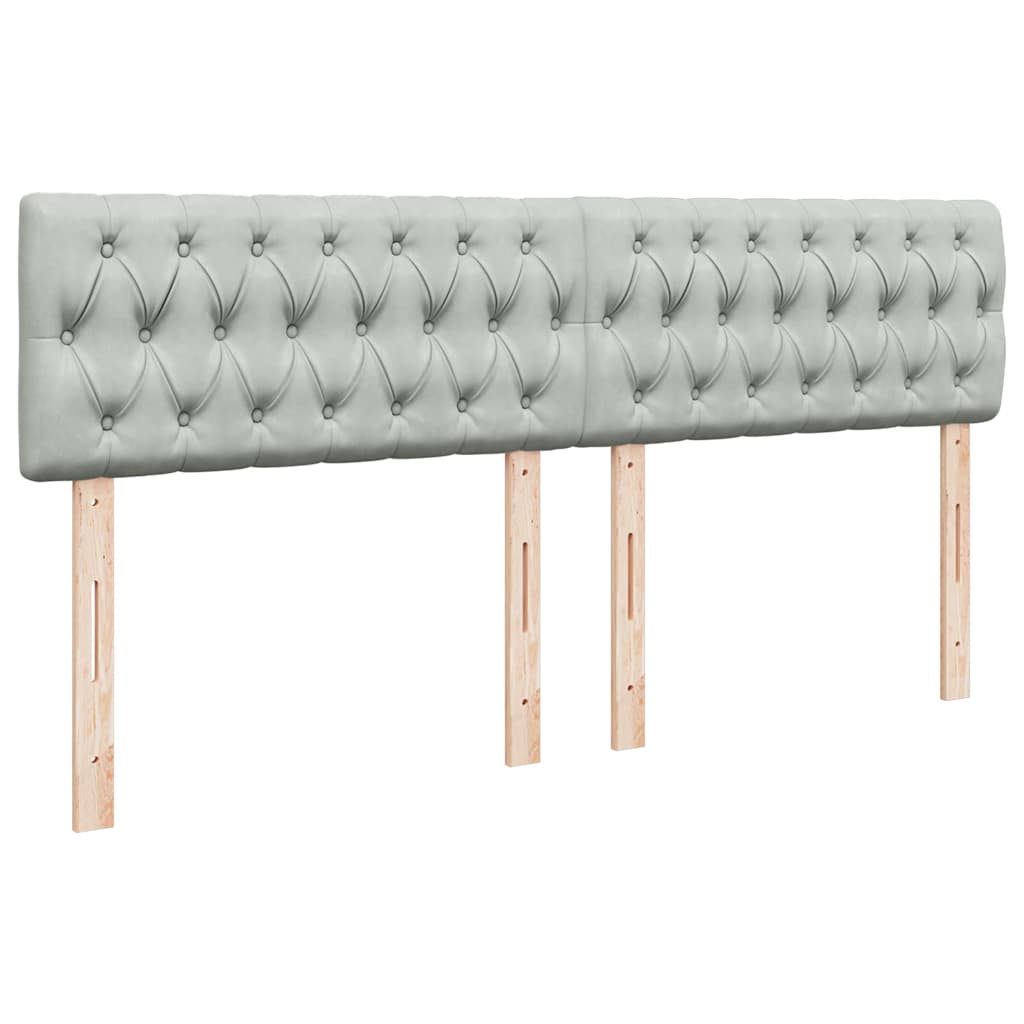 Ottoman-Bett mit Matratze Hellgrau 180x200 cm Samt