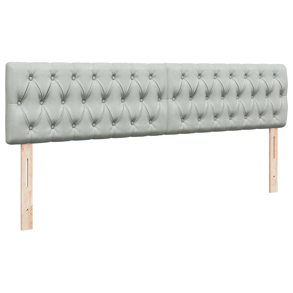 Ottoman-Bett mit Matratze Hellgrau 200x200 cm Samt
