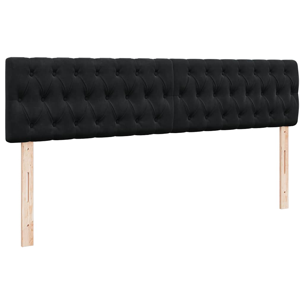 Ottoman-Bett mit Matratze Schwarz 200x200 cm Samt