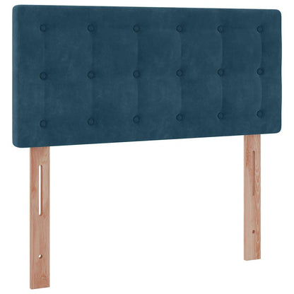 Ottoman-Bett mit Matratze Dunkelblau 90x190 cm Samt