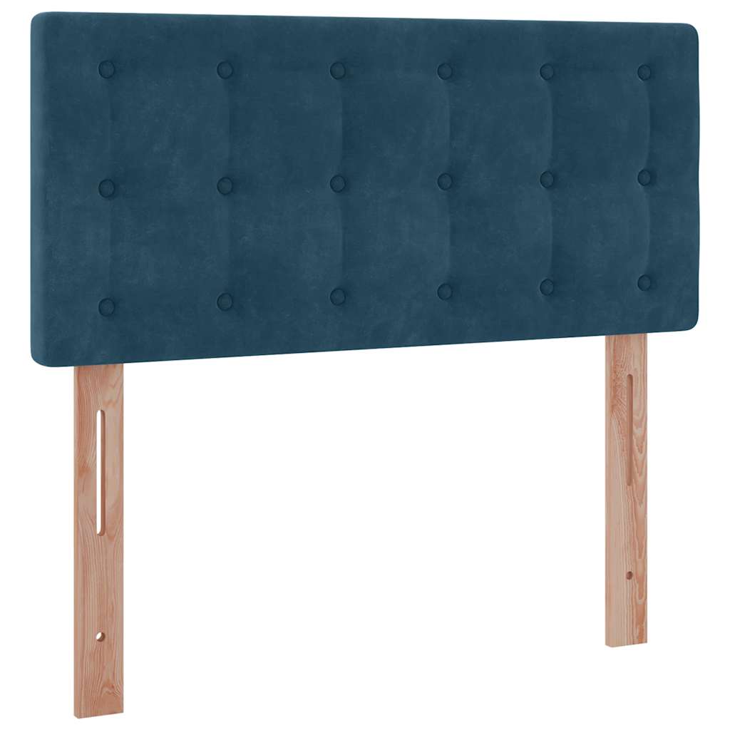 Ottoman-Bett mit Matratze Dunkelblau 100x200 cm Samt