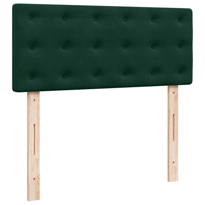 Ottoman-Bett mit Matratze Dunkelgrün 120x200 cm Samt