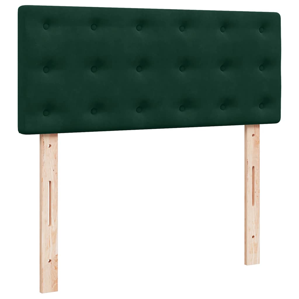 Ottoman-Bett mit Matratze Dunkelgrün 120x200 cm Samt