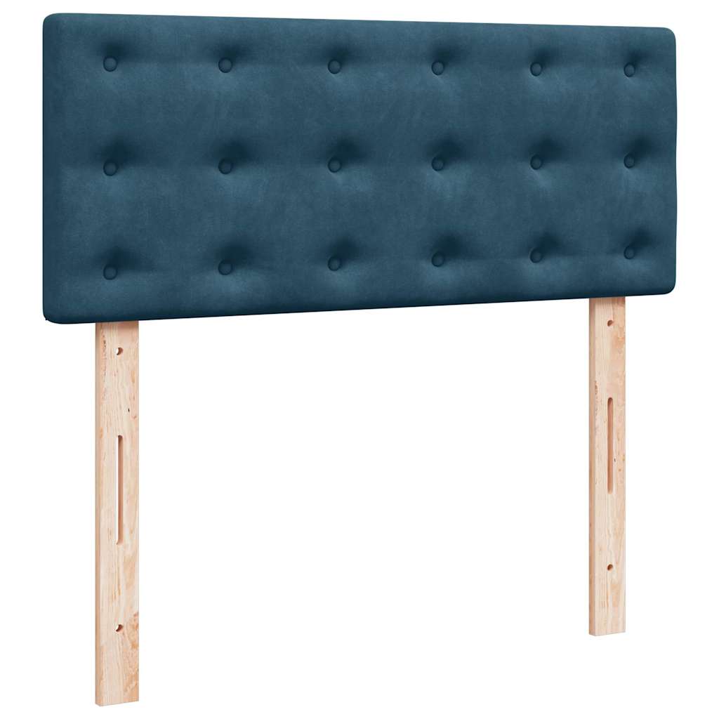 Ottoman-Bett mit Matratze Dunkelblau 120x200 cm Samt