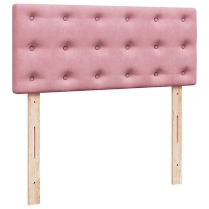 Ottoman-Bett mit Matratze Rosa 120x200 cm Samt