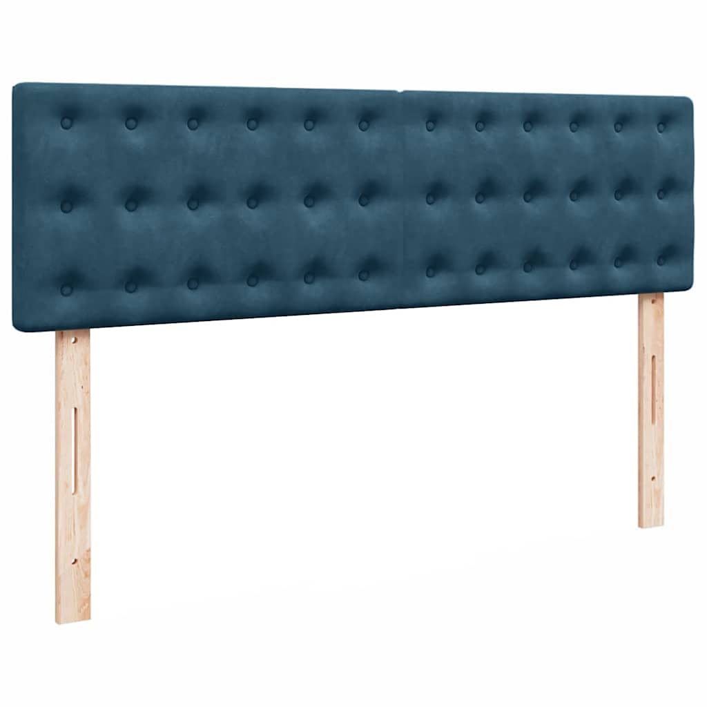 Ottoman-Bett mit Matratze Dunkelblau 140x200 cm Samt