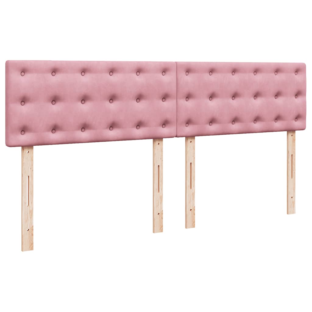 Ottoman-Bett mit Matratze Rosa 160x200 cm Samt
