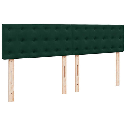 Ottoman-Bett mit Matratze Dunkelgrün 180x200 cm Samt